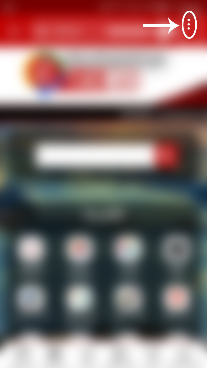 افتح قائمة ⋮ في Chrome